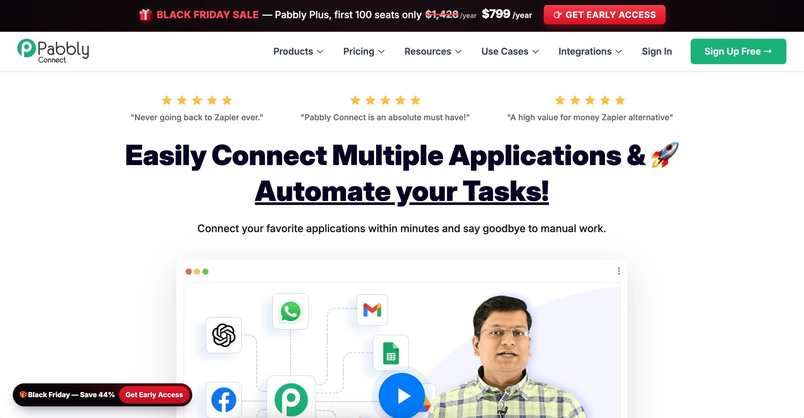 Pabbly Connect landing page